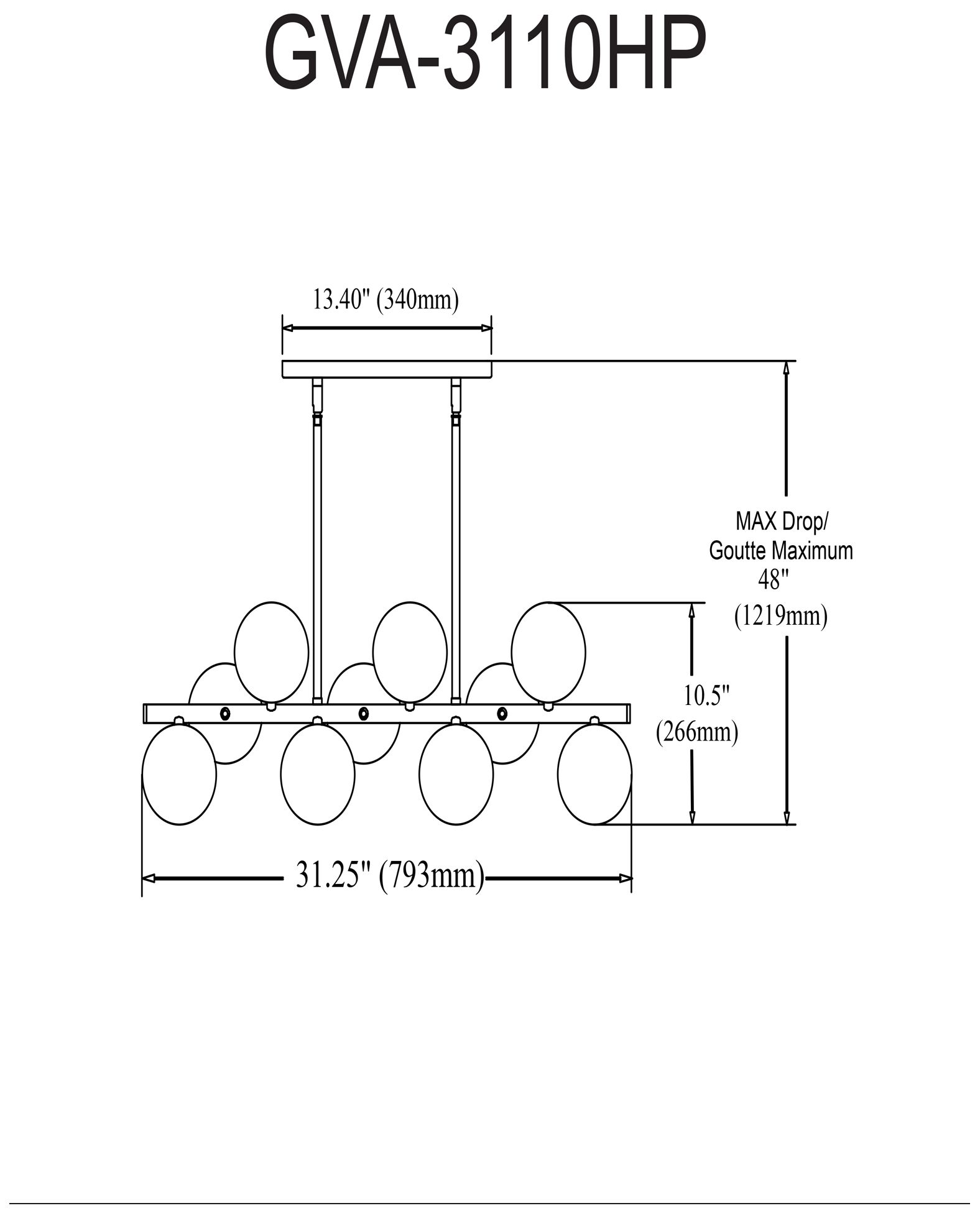 Image 3 Giovanna 31" Wide 10-Light Matte Black Finish Pendant w/ Alabaster Shade more views