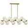 Giovanna 40" Wide 13-Light Aged Brass Finish Pendant w/ Alabaster Shade
