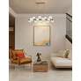 2_Giovanna 40" Wide 13-Light Aged Brass Finish Pendant w/ Alabaster Shade more views