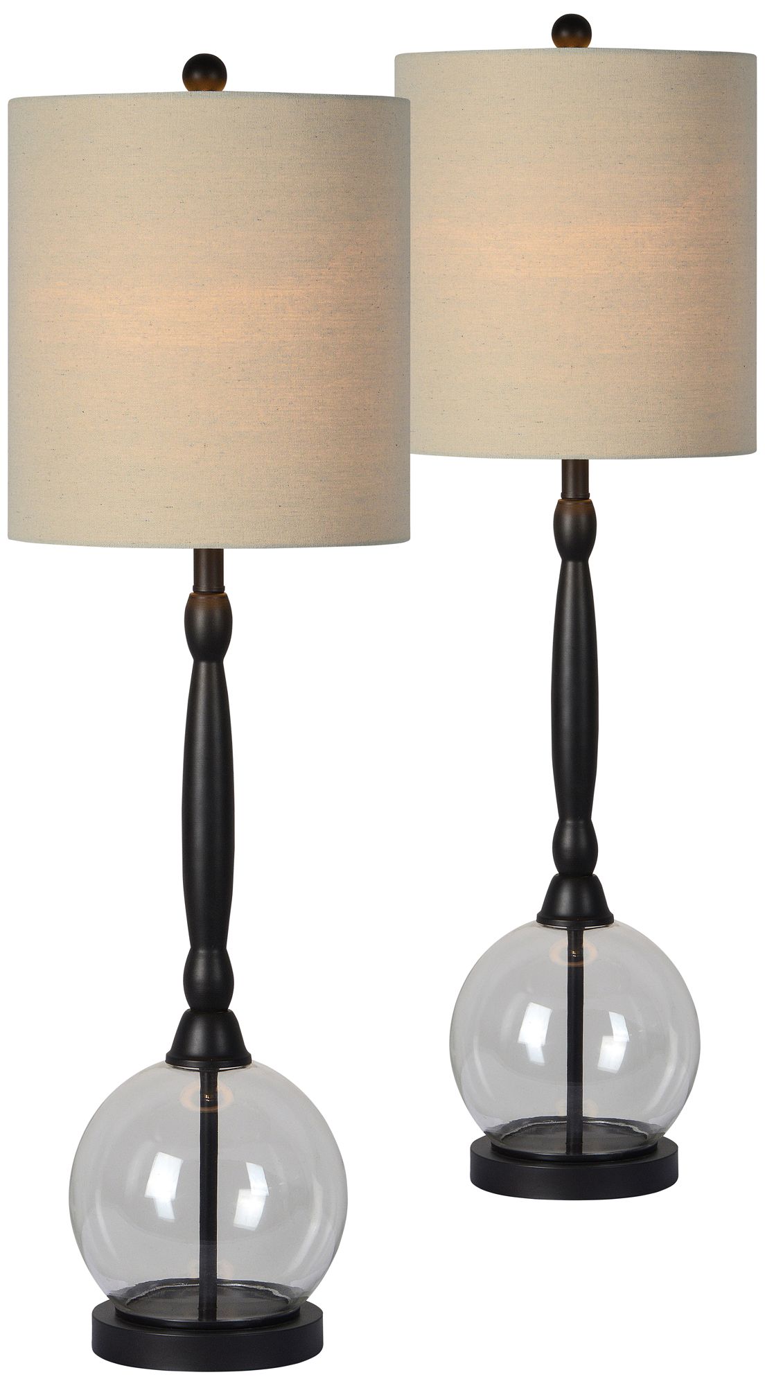 Tall Table Lamps Large Designs 36 Inches High And Up Page 2   Giovanni Black Metal And Glass Table Lamps Set Of 2  572p0 