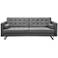 Giovanni Gray Fabric and Stainless Steel Tufted Sofa Bed