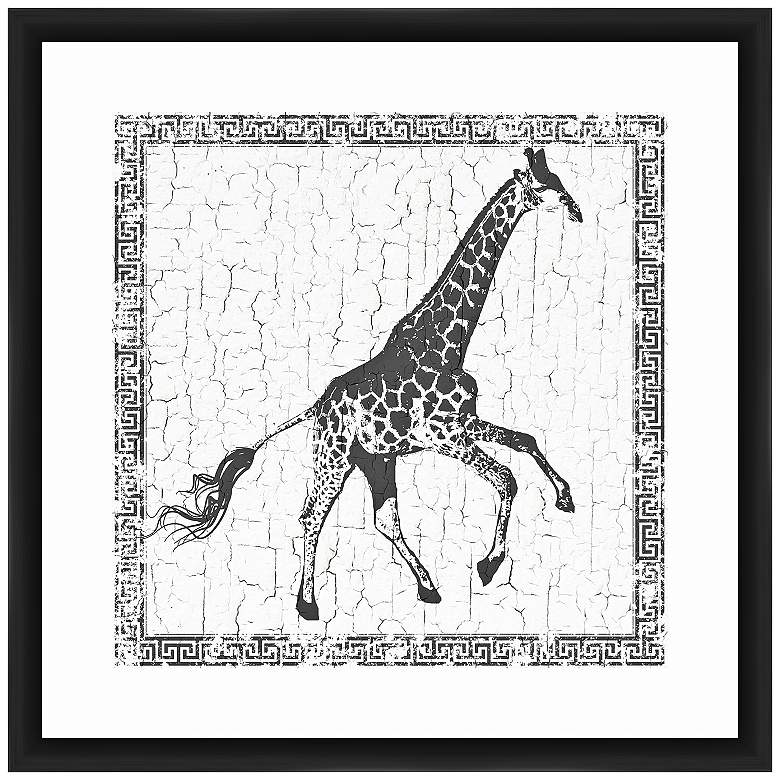 Image 1 Giraffe 22 inch Square Framed Giclee Wall Art