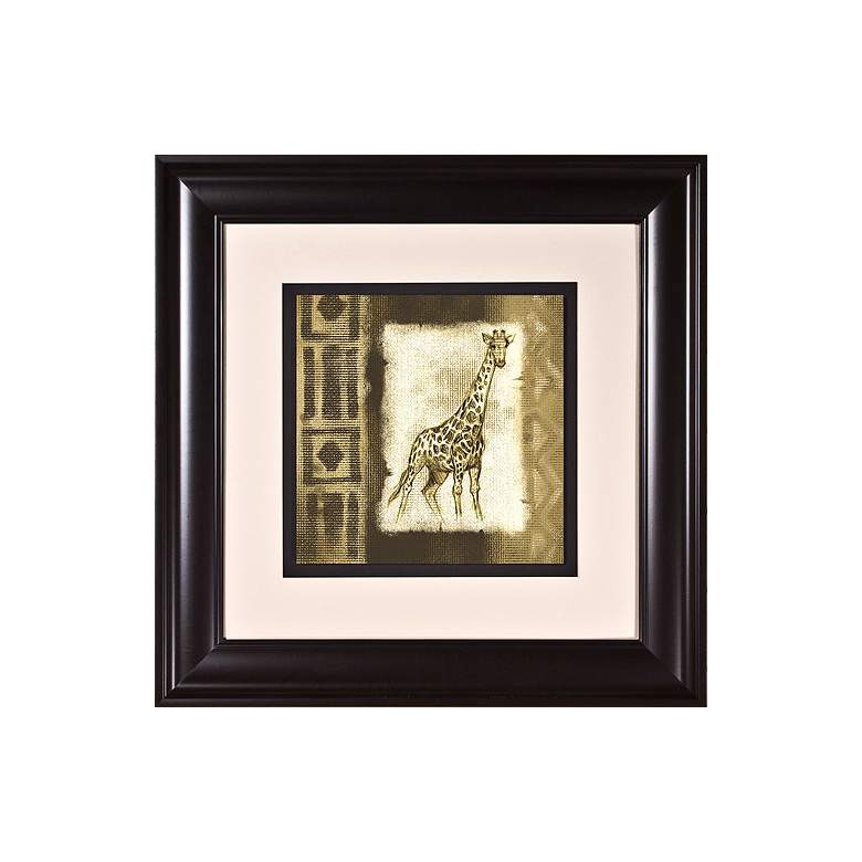 Image 1 Giraffe Print Under Glass 21 inch Square Wall Art