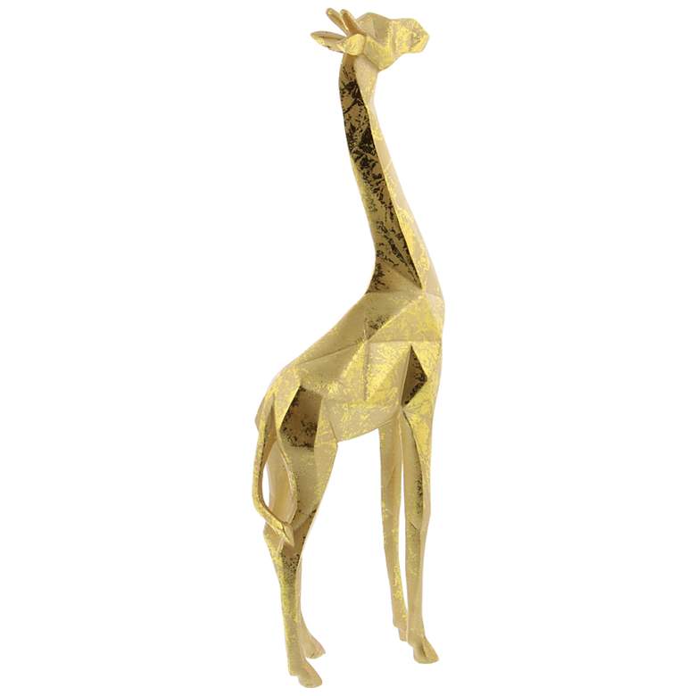 Image 2 Giraffe Textured Gold Table Decor Statues Set of 2 more views