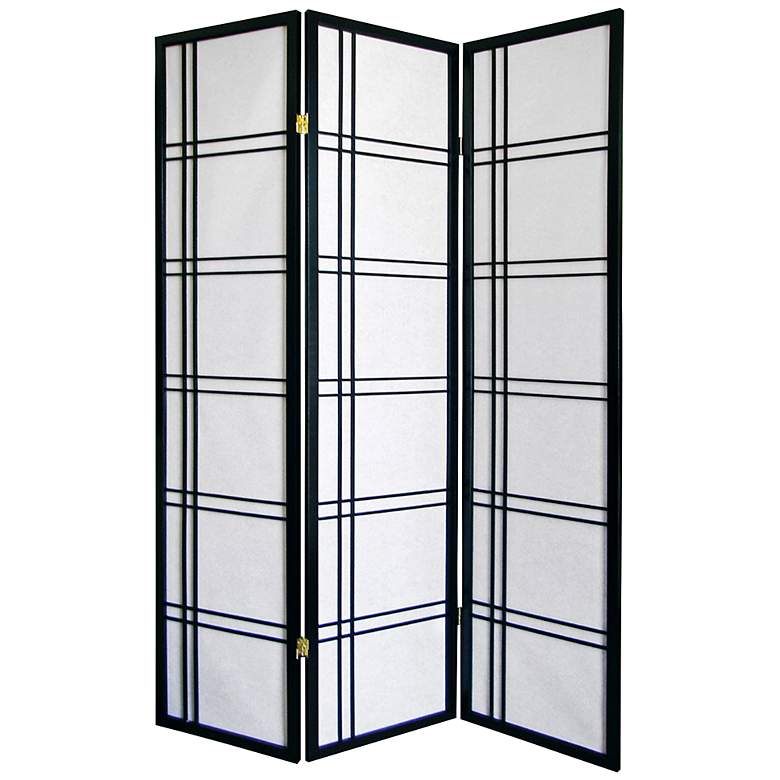 Girard Black 3-Panel Room Divider
