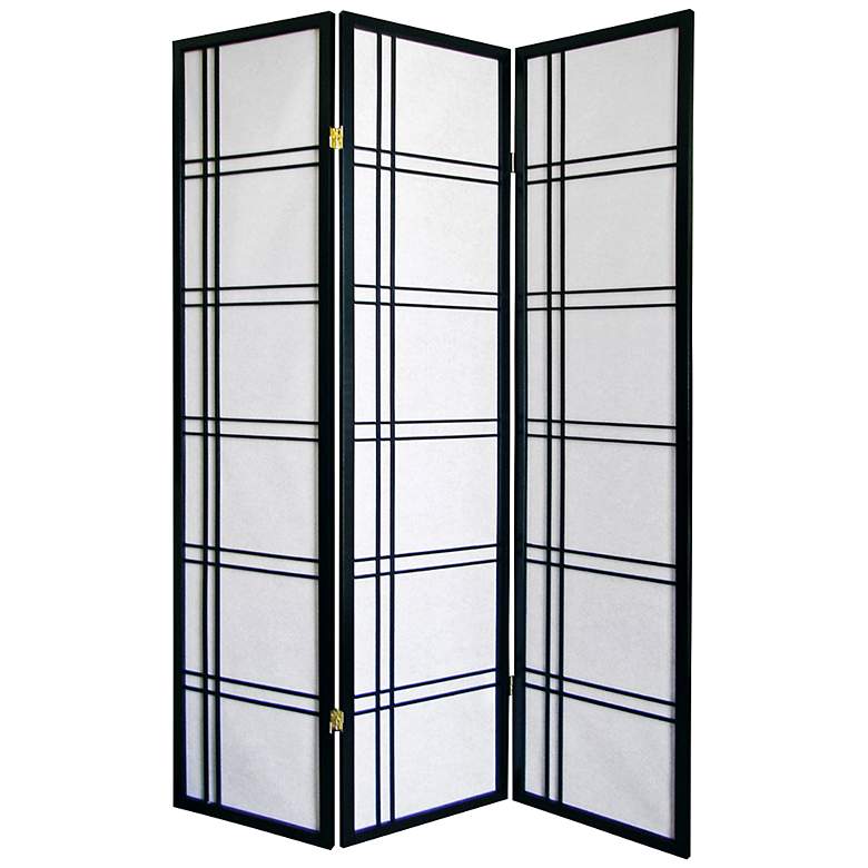 Image 1 Girard Black 3-Panel Room Divider