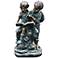 Girl and Boy Reading 16" High Outdoor Statue