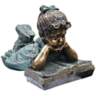 Girl Reading 16" High Outdoor Statue