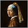 Girl with Pearl Earring 26" Square Black Giclee Wall Art
