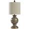 Girona Antique Bronze Table Lamp with White Shade