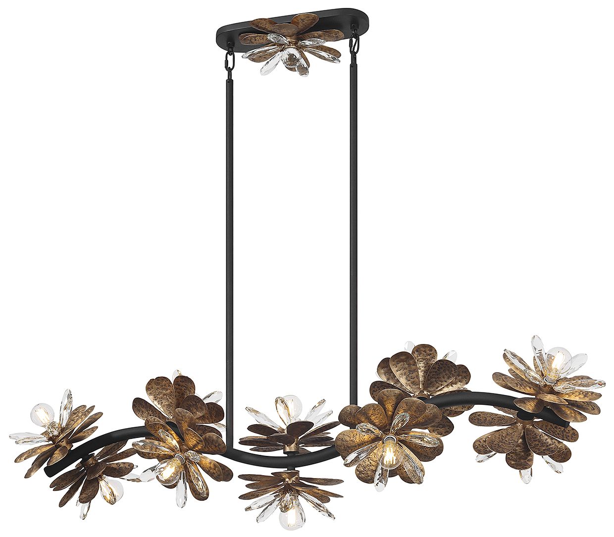 Image 2 Giselle 10-Light Linear Chandelier in Delphine
