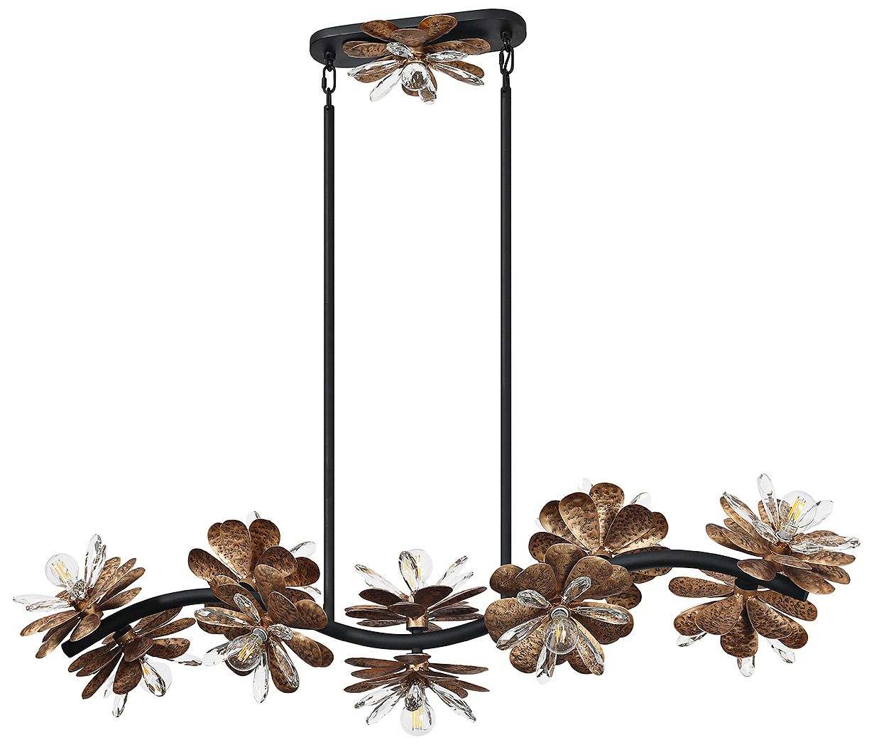 Image 4 Giselle 10-Light Linear Chandelier in Delphine more views