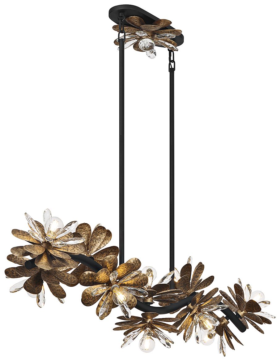 Image 6 Giselle 10-Light Linear Chandelier in Delphine more views