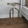 Giselle 13 1/4"W Polished Silver Tripod Accent Side Table