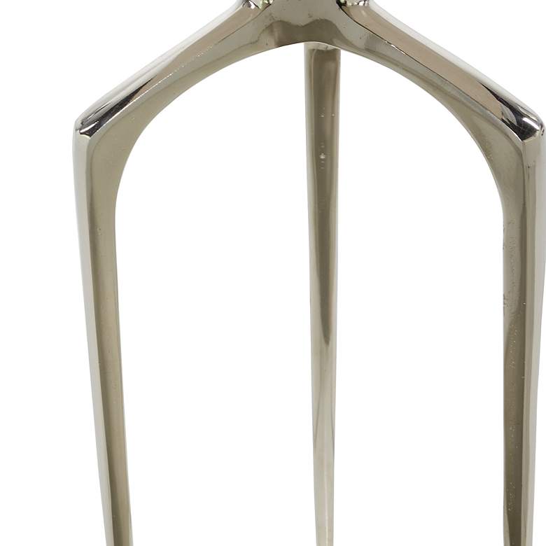 Image 4 Giselle 13 1/4"W Polished Silver Tripod Accent Side Table more views