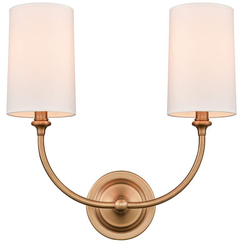 Image 1 Giselle 16" High Brushed Brass 2-Light Wall Sconce