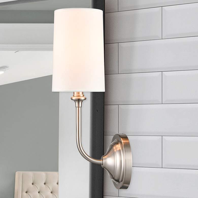 Image 3 Giselle 16" High Brushed Satin Nickel Wall Sconce more views