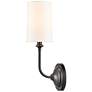 Giselle 16" High Matte Black Wall Sconce