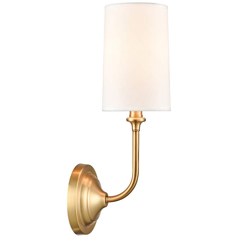 Image 2 Giselle 16" High Satin Gold Wall Sconce