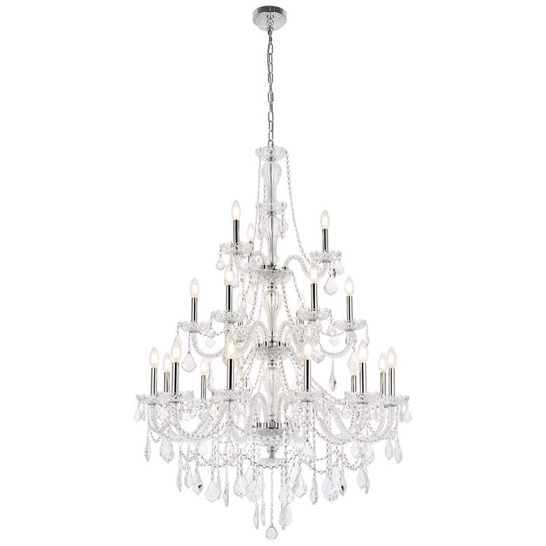 Image 1 Giselle 21 Lt Chrome Chandelier Clear