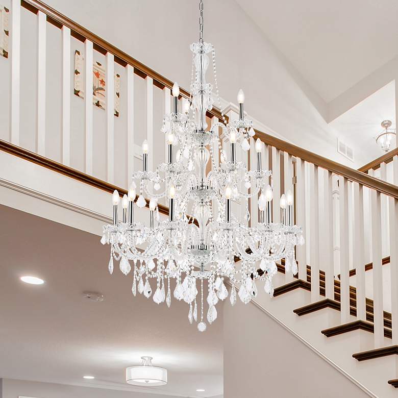 Image 1 Giselle 21 Lt Chrome Chandelier Clear