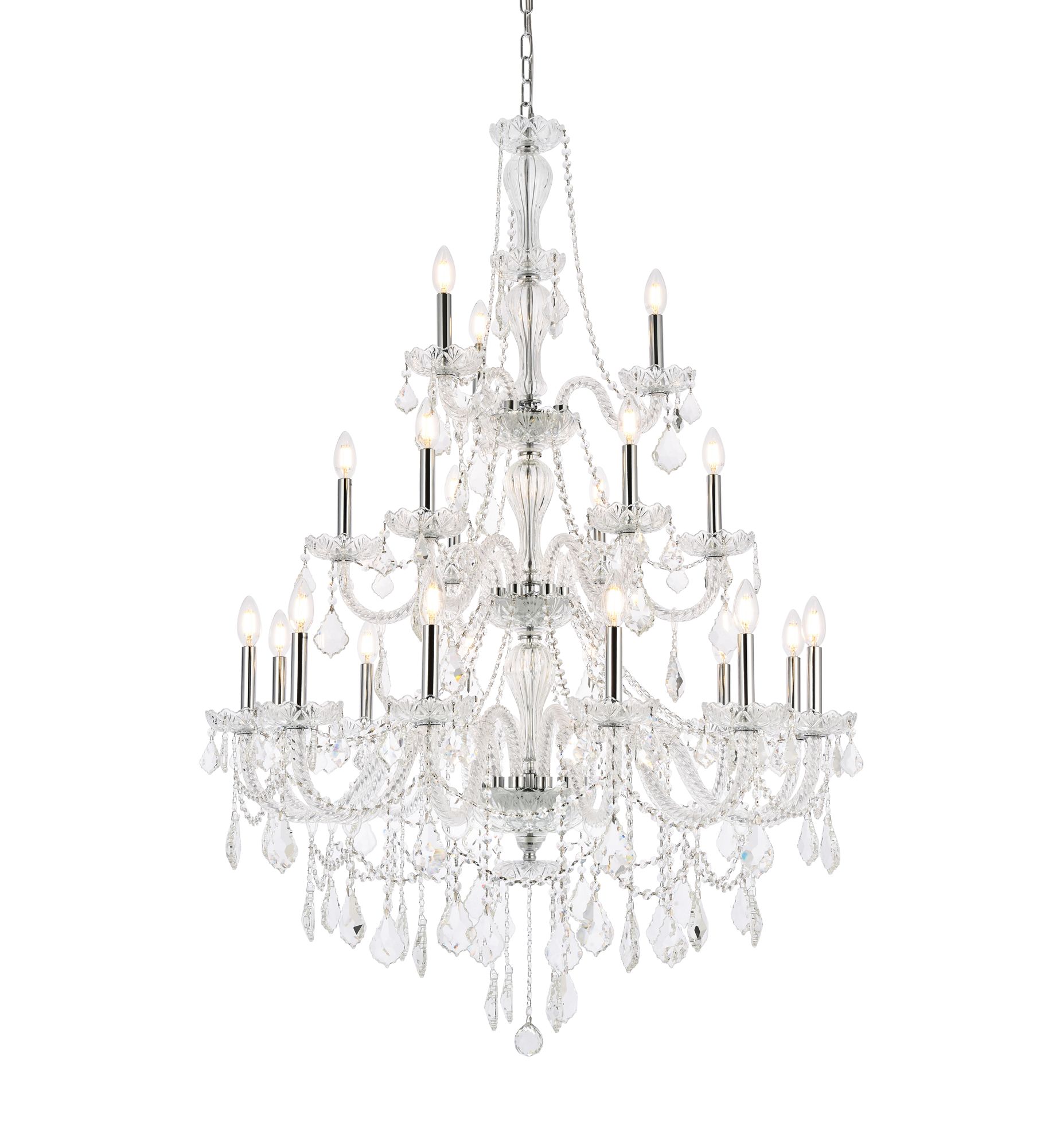 Image 4 Giselle 21 Lt Chrome Chandelier Clear more views