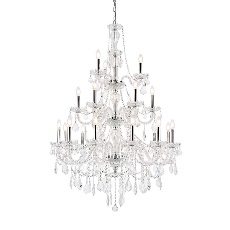 Image 4 Giselle 21 Lt Chrome Chandelier Clear more views