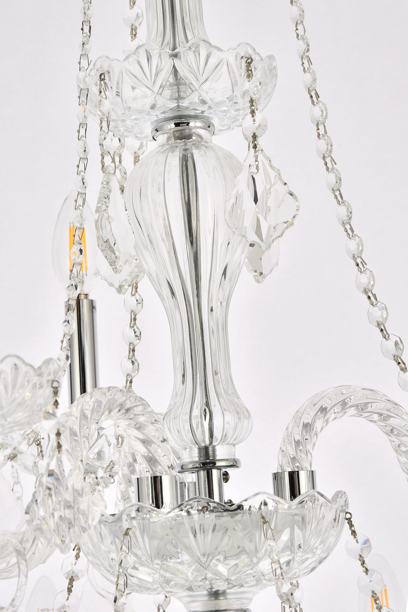 Giselle 21 Lt Chrome Chandelier Clear