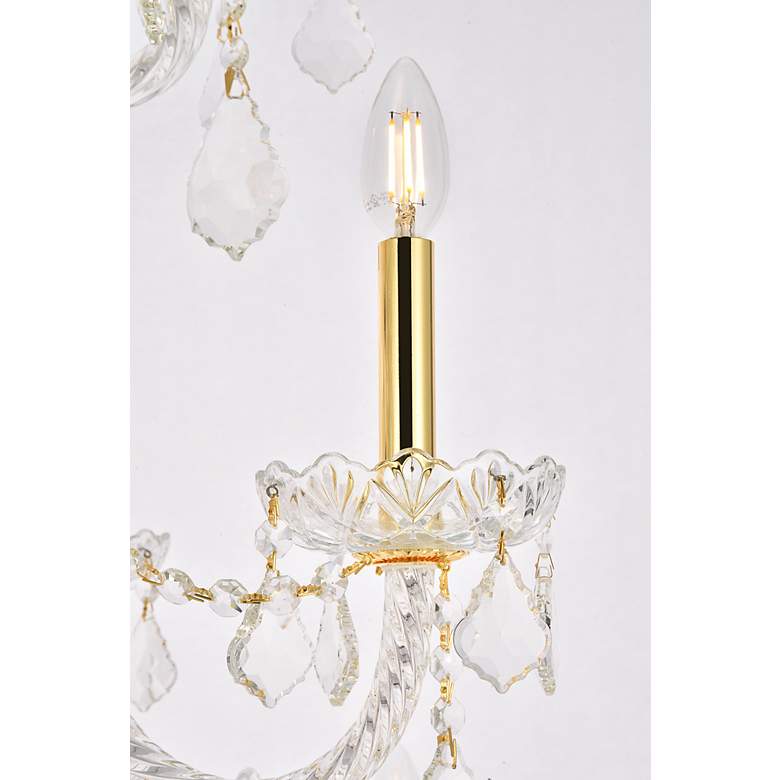 Image 6 Giselle 21 Lt Gold Chandelier Clear more views