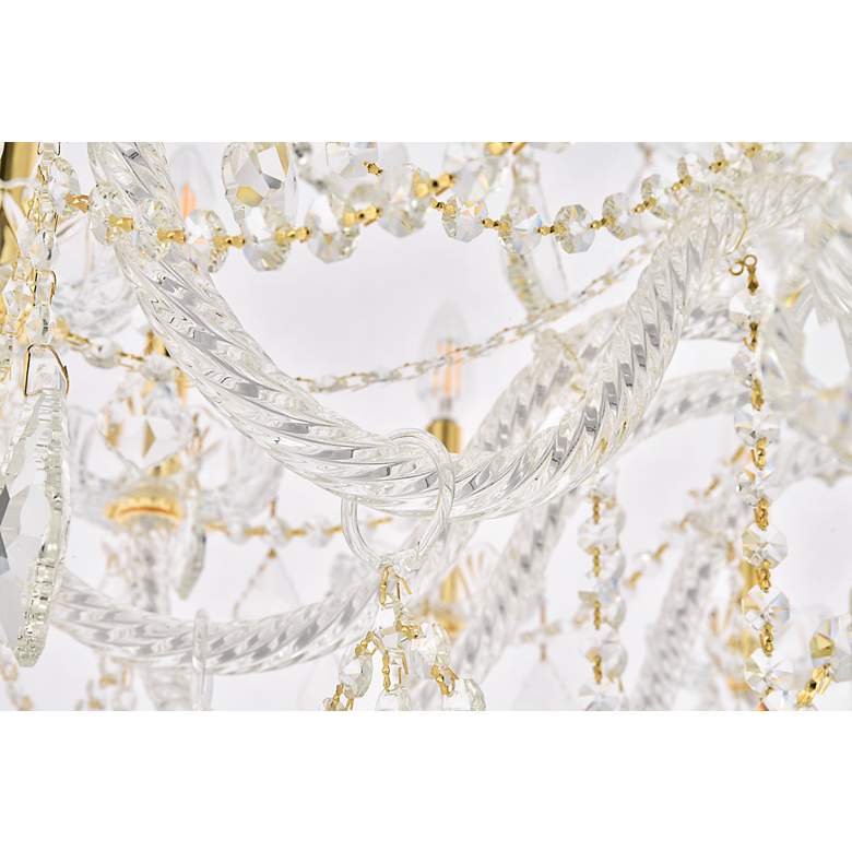 Image 7 Giselle 21 Lt Gold Chandelier Clear more views