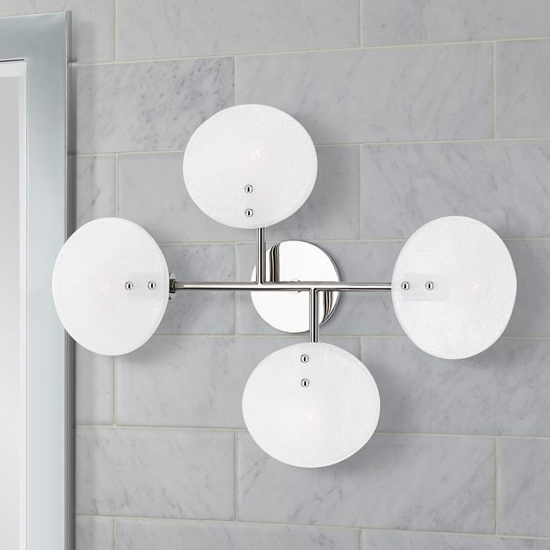 Image 1 Giselle 23.5" High 4-Light Polished Nickel LED Wall Sconce