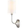 Giselle 5" Polished Nickel Sconce w/ Off-White Shade
