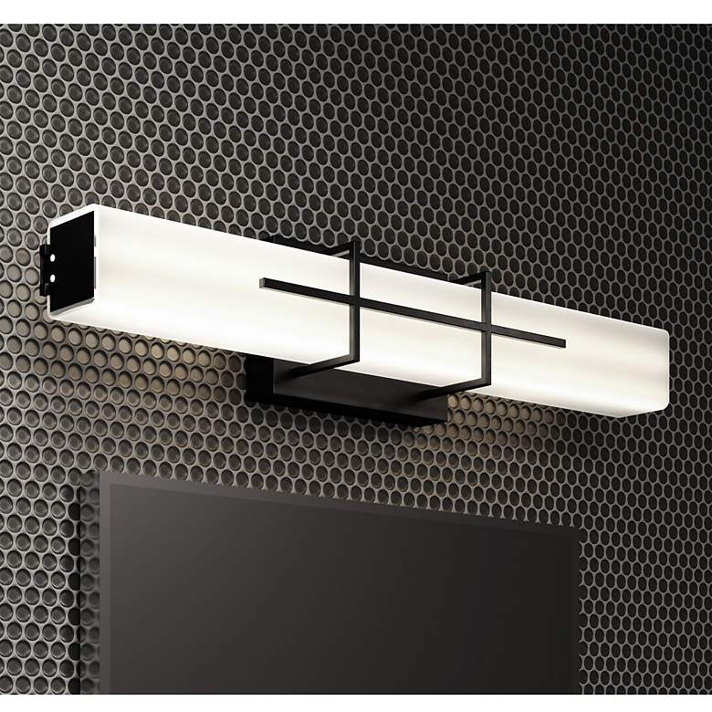 Image 1 Giselle Integrated LED Matte Black Bath Bar