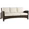 Giulia Charcoal Brown Wicker 3-Seat Outdoor Sofa