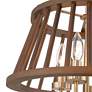 3_Givens 15 3/4"W Satin Bronze and Wood 4-Light Ceiling Light more views