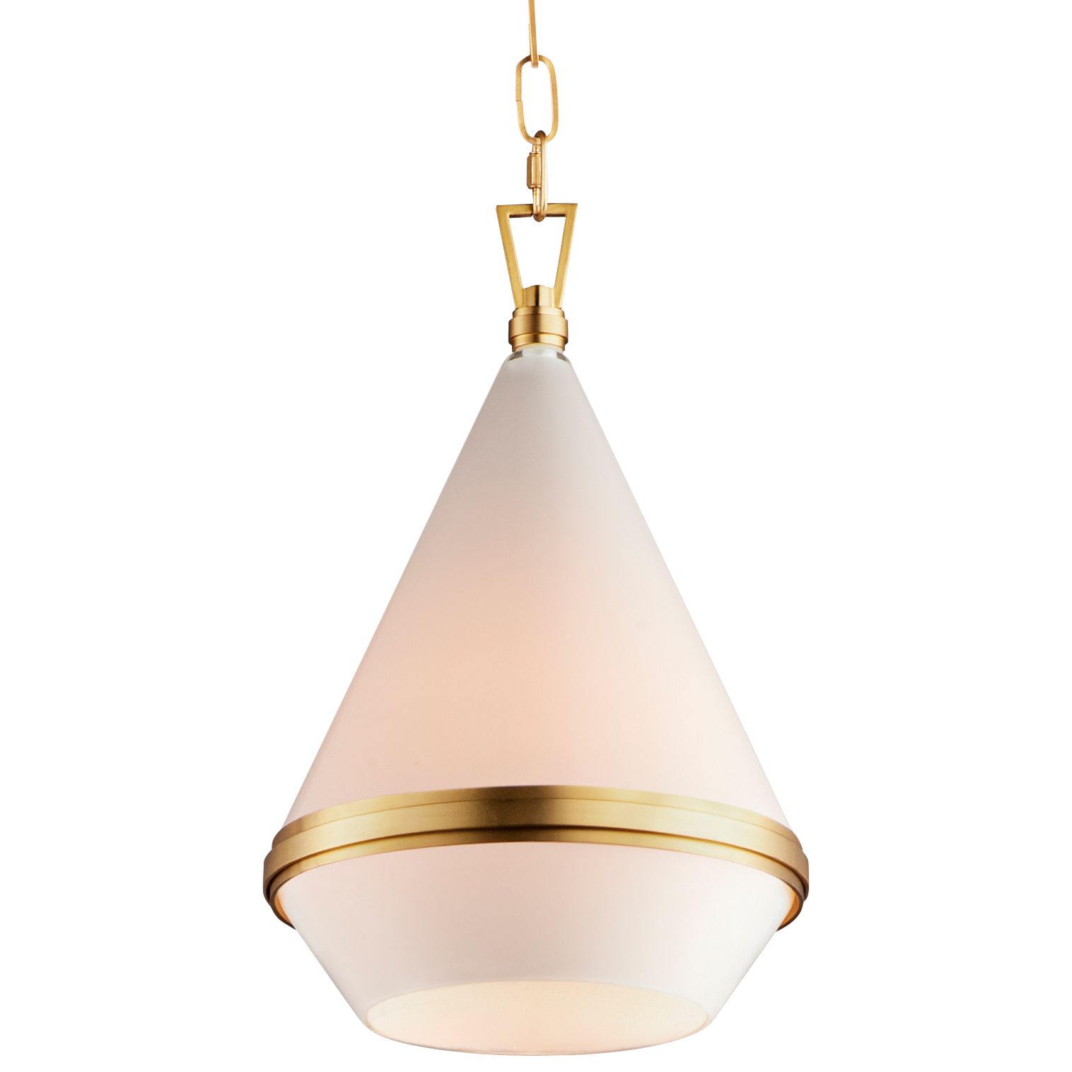 Satin brass on sale pendant light