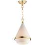 Giza 1-Light 11.25" Wide Satin Brass Pendant Light