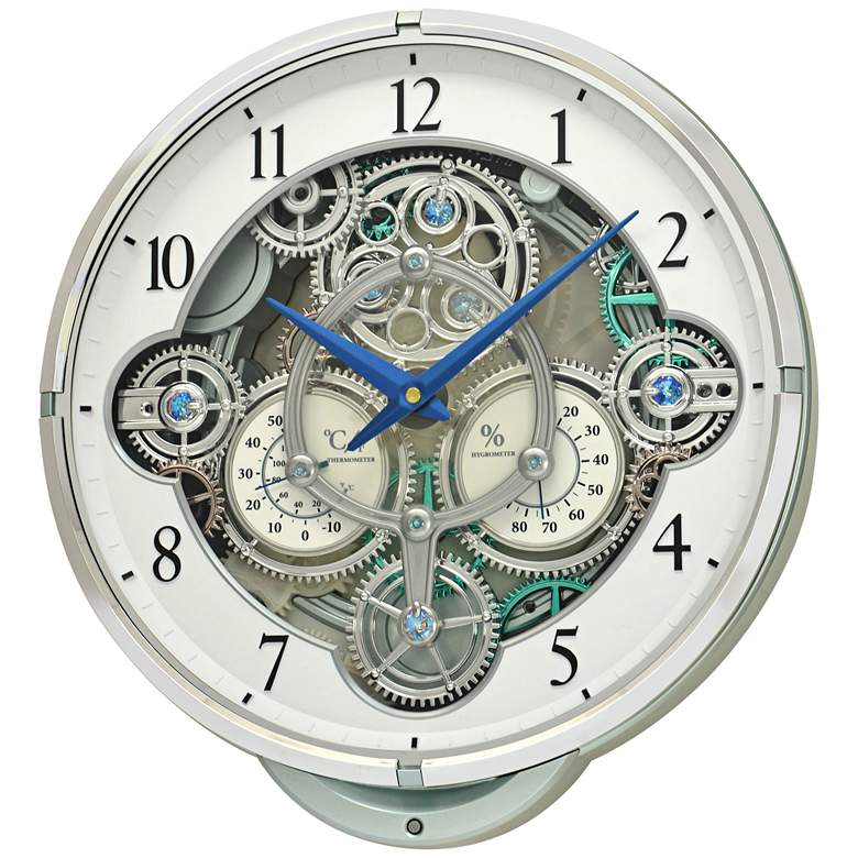 Image 1 Gizmo White 16 1/4 inch High Gear Wall Clock