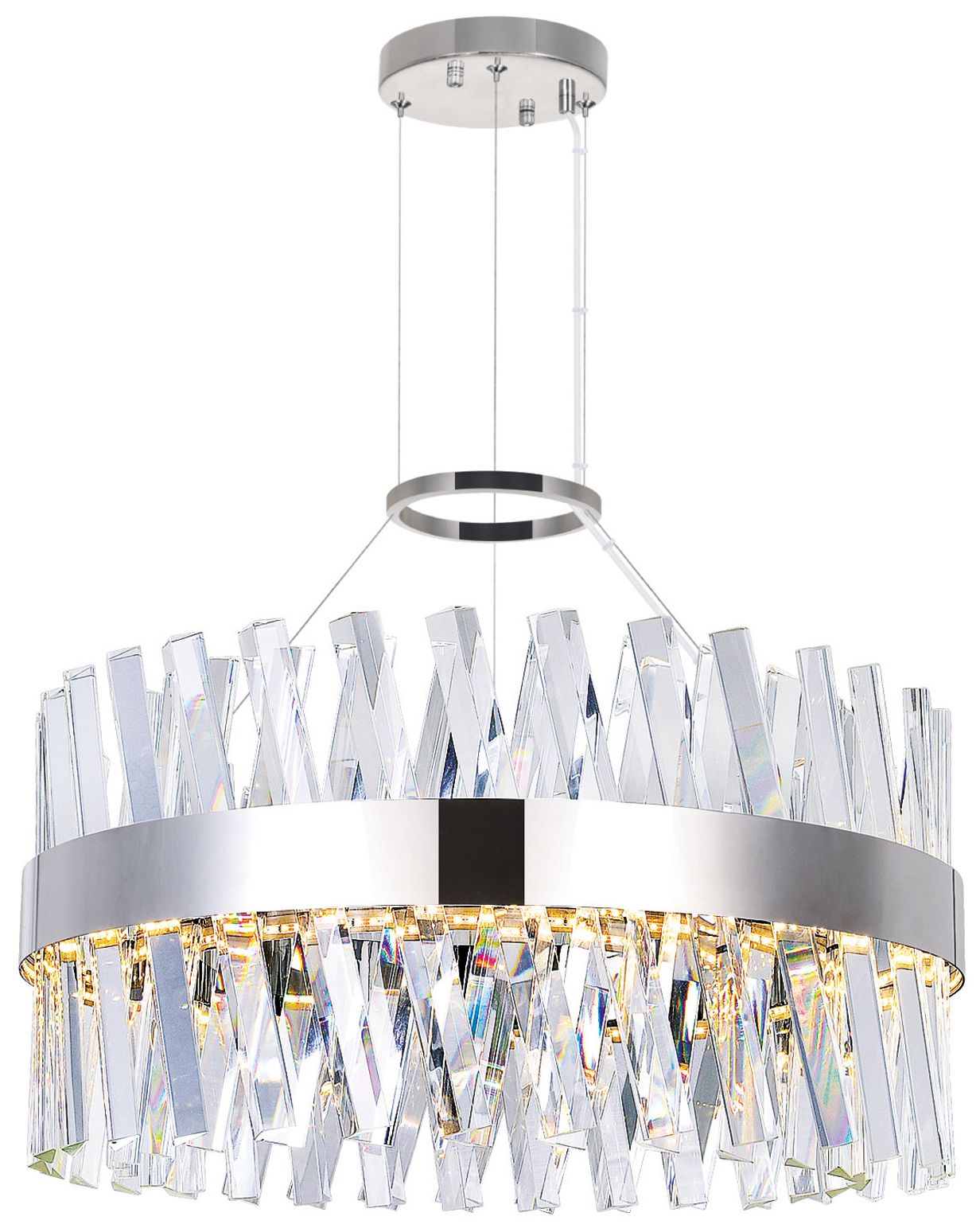 Glace Integrated LED 24in Chrome Chandelier