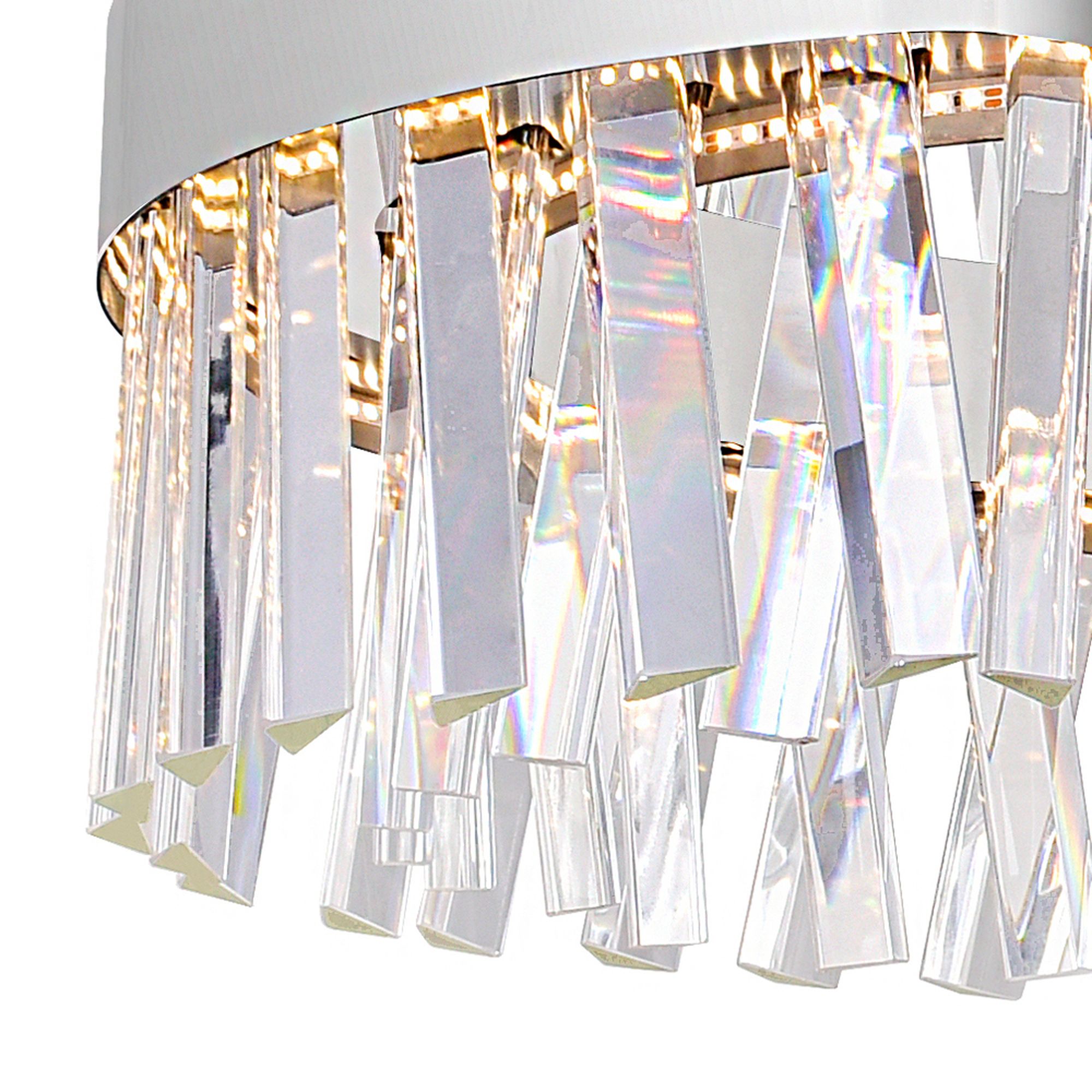 Image 2 Glace Integrated LED 24in Chrome Chandelier more views