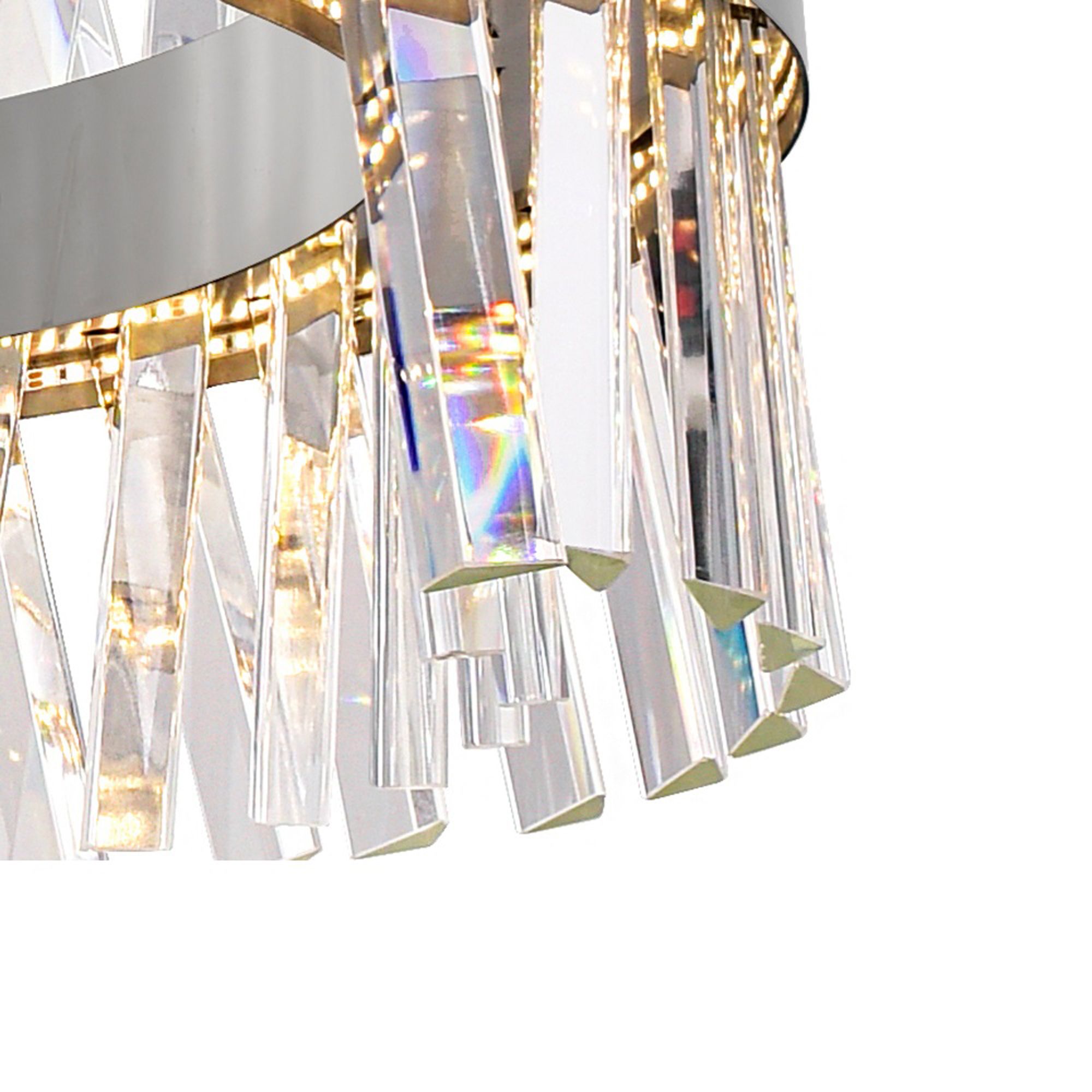 Image 4 Glace Integrated LED 24in Chrome Chandelier more views