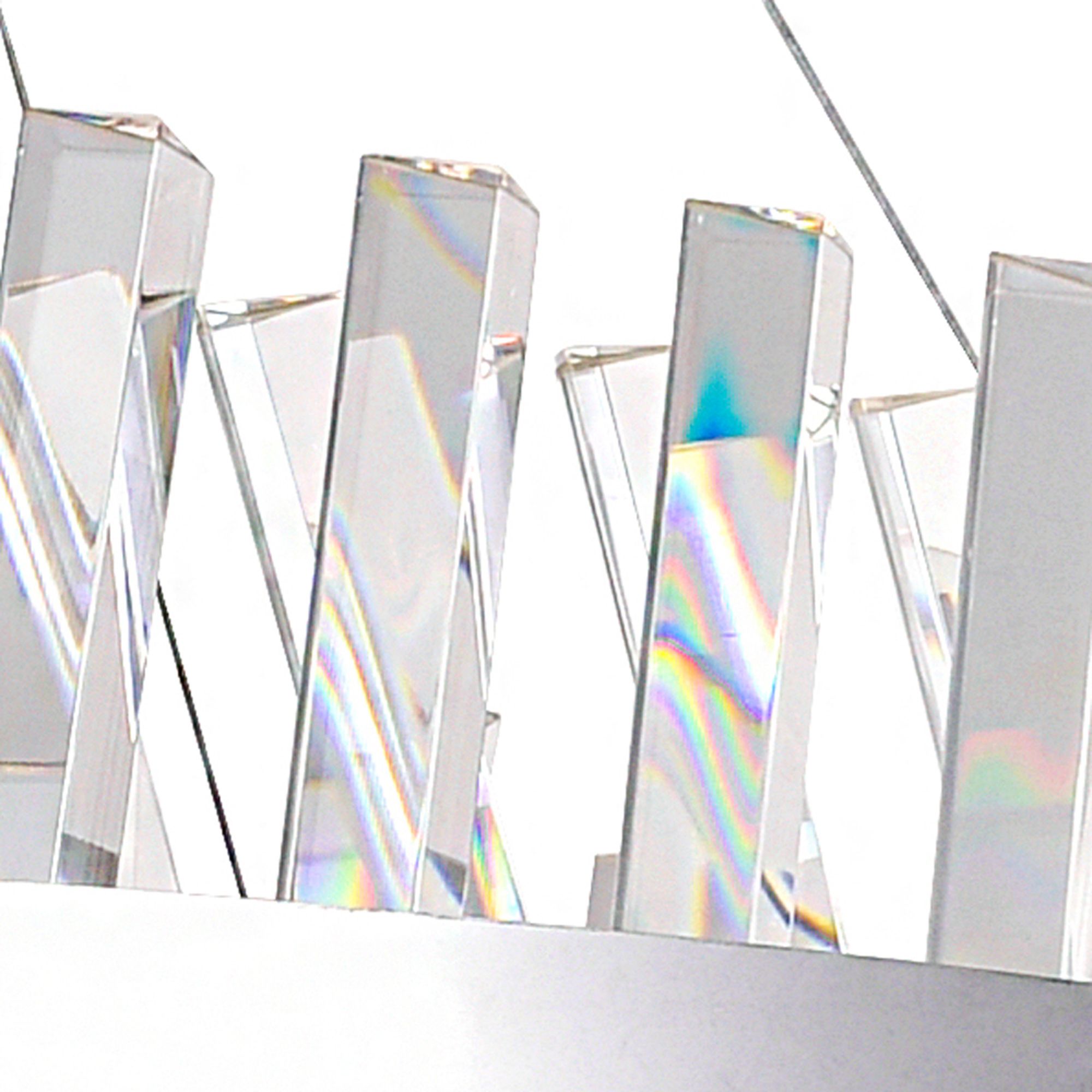 Image 4 Glace Integrated LED 40in Round Chrome Chandelier more views