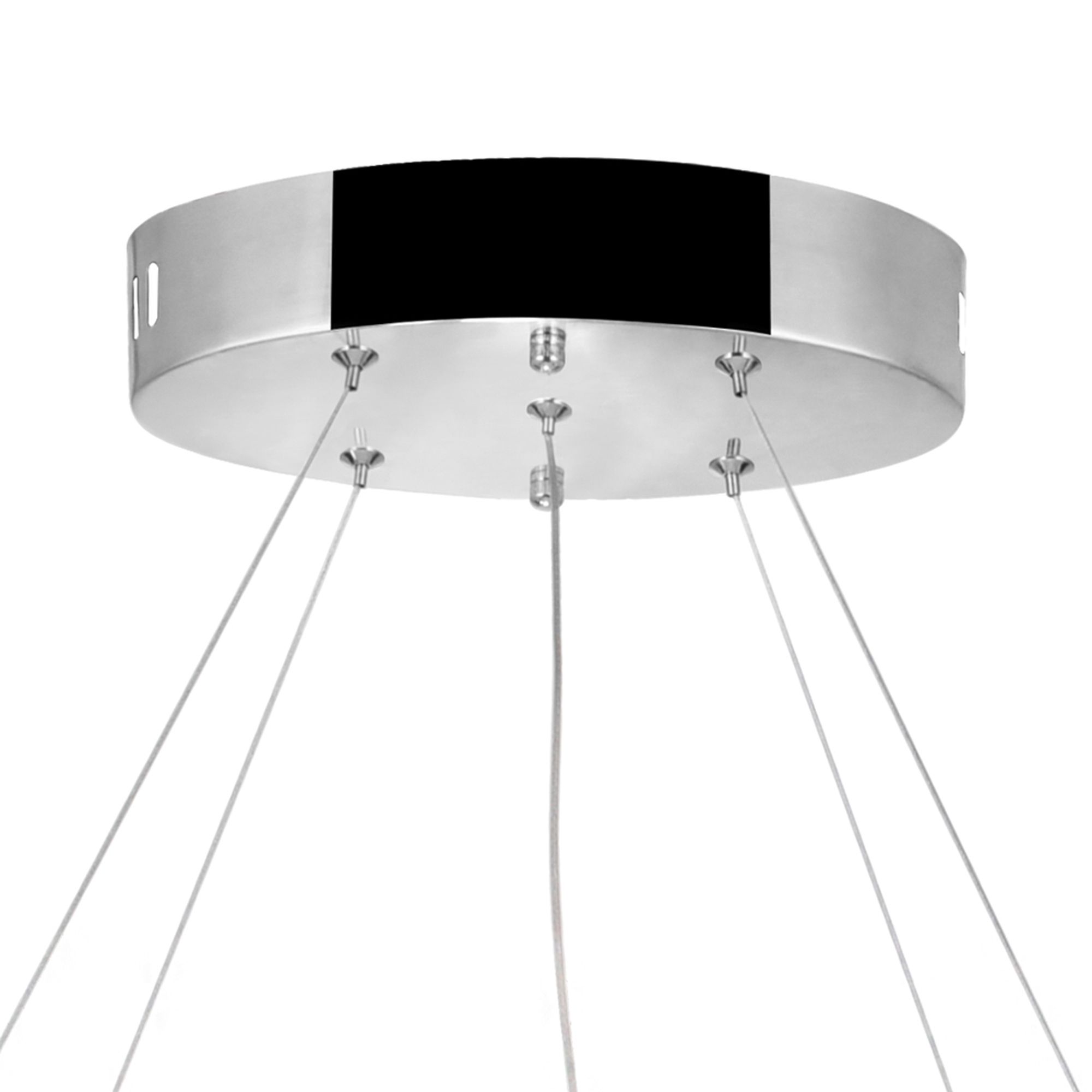 Image 5 Glace Integrated LED 40in Round Chrome Chandelier more views
