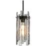 1_Glacia 8" Wide Black and Gray Glass Mini Pendant