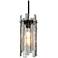 Glacia 8" Wide Black and Gray Glass Mini Pendant