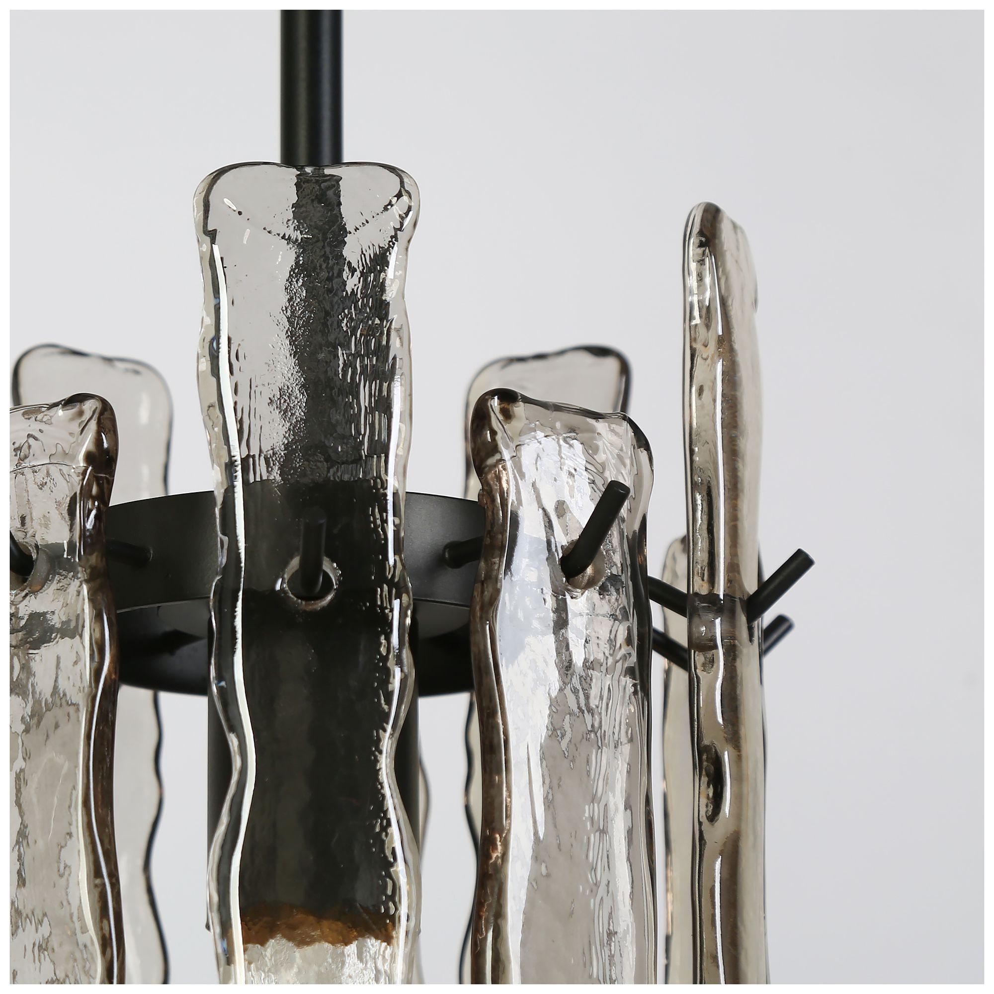 Image 5 Glacia Modern 59" Wide 5-Light Smoky Glass Island Chandelier more views