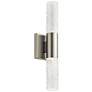 Glacial Glow&#8482; 12 3/4"H Nickel 2-LED Wall Sconce