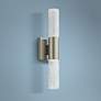 Glacial Glow&#8482; 12 3/4"H Nickel 2-LED Wall Sconce