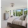 5_Glacier 12 1/2" Wide Matte Black 3-Light Ceiling Light more views