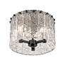 6_Glacier 12 1/2" Wide Matte Black 3-Light Ceiling Light more views